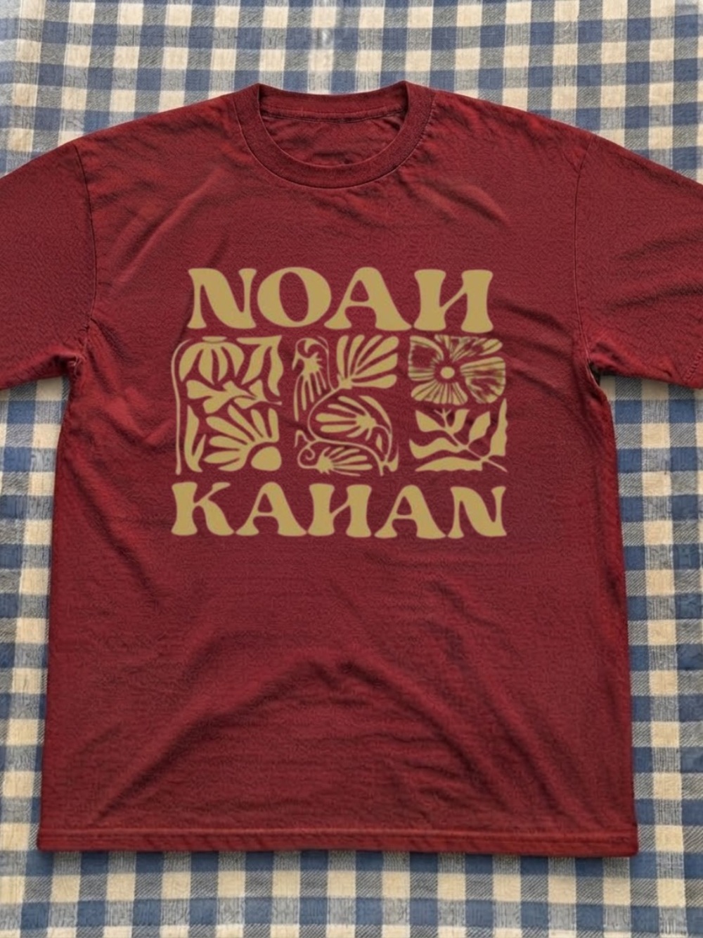 Noah Kahan Stick Season Tour Red Graphic Tee Style Vintage